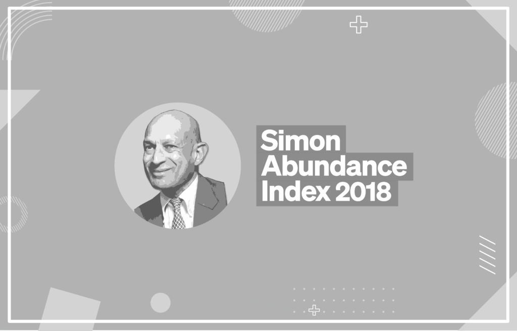 Illustration of Julian Simon, who the Simon Abundance index is named from.
