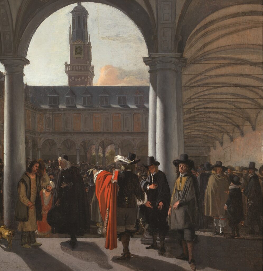 The Courtyard of the Old Exchange in Amsterdam by Emanuel de Witte
