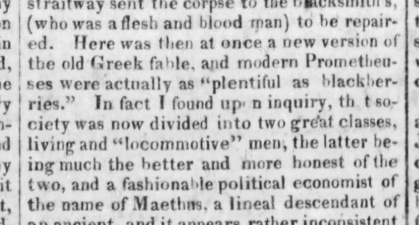 Newspaper. 1800s human progress predictions. 