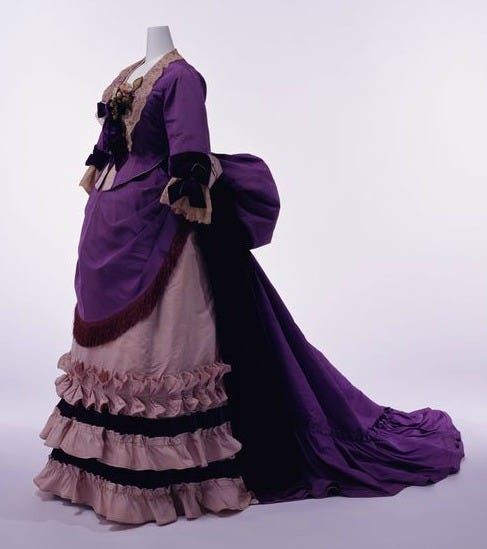 Purple Victorian era dress 