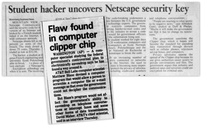 Newsletter about a flaw found in computer clipper chip.