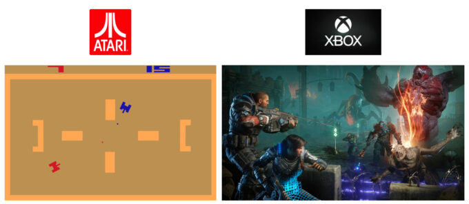 Combat (video game) for the Atari system, and Gears 5 (video game) for the Xbox series x