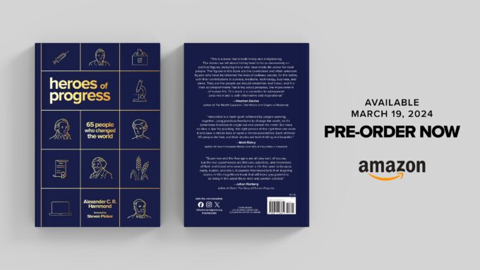 Heroes of Progress book advertised on Amazon for pre-order 
