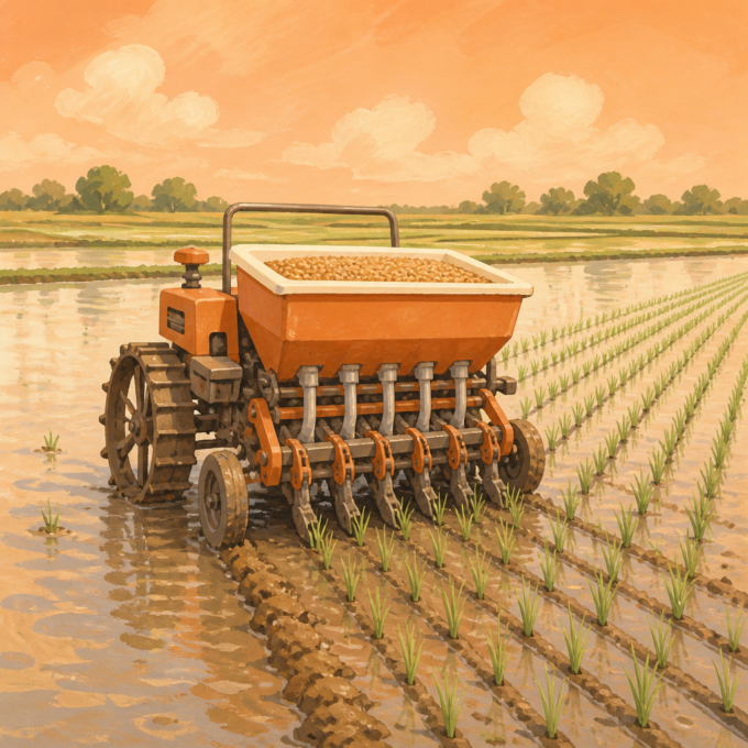 Mechanized Rice Seeding Takes Root in Four Can Tho Communes