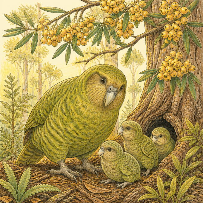 New Zealand’s Critically Endangered Kākāpō Reach 75-Year High