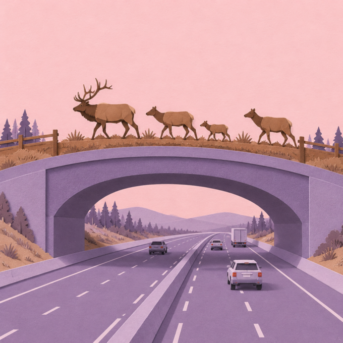 Colorado Wildlife Overpass Helps Reduce Animal-Vehicle Collisions